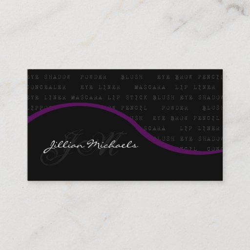 Customizable Makeup Artist Make Up Woman Business Card