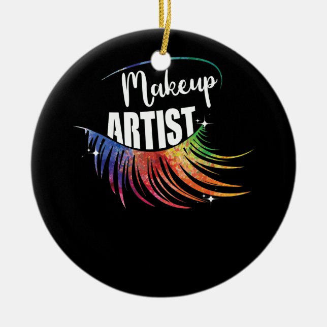 Makeup Artist Makeup Lover  Eyelash Beautiful Ceramic Ornament (Front)