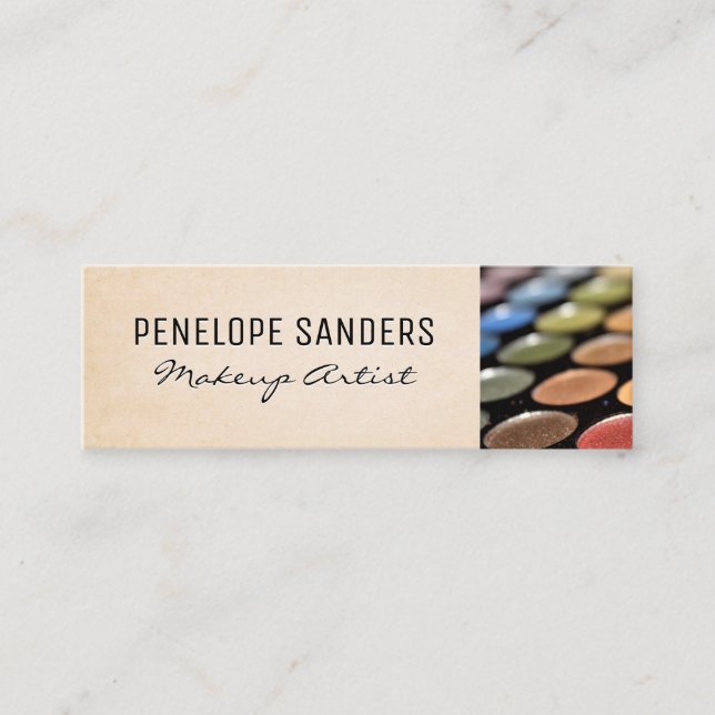 Makeup Artist | Makeup Palettes Mini Business Card (Front)