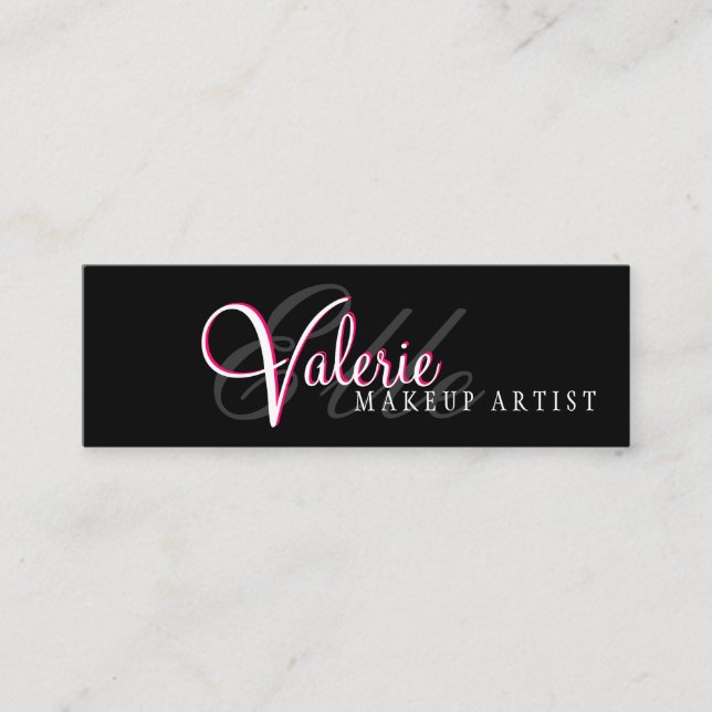 Makeup Artist Mini Business Card (Front)