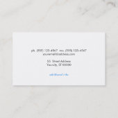 Makeup Artist Modern and Chic Turquoise and Black Business Card (Back)