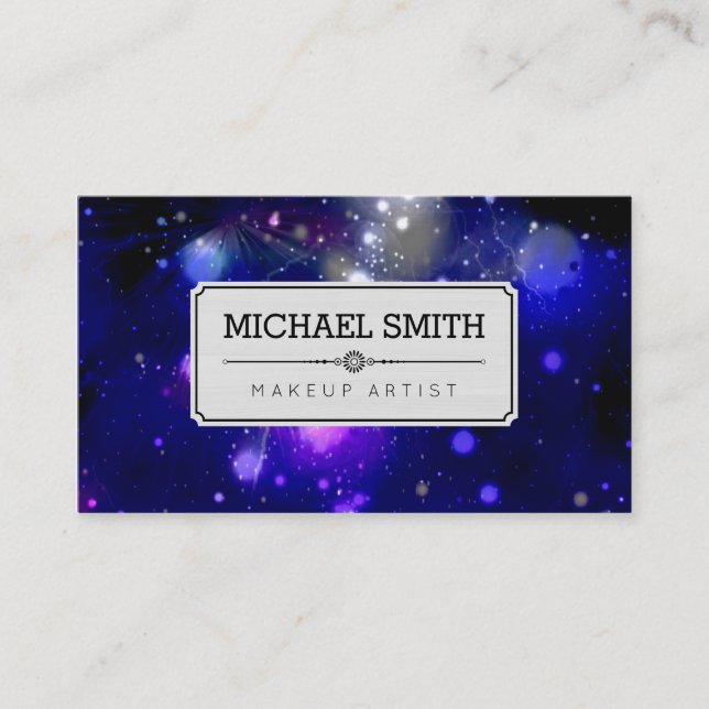 Makeup Artist Modern Galaxy #18 Business Card (Front)