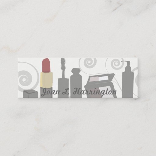 Customizable Feminine Cosmetics Cosmetologist Business Card Template