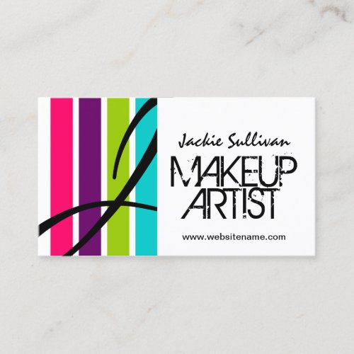 Makeup Artist Monogram Business Cards