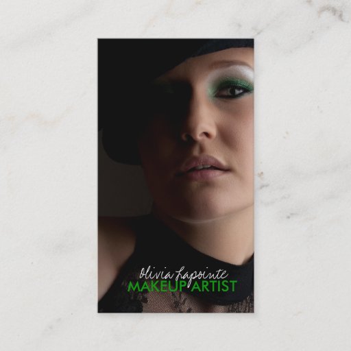 Customizable Makeup Artist Monogram Business Cards