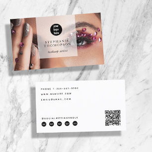 Makeup Artist Nail Photo Social Media QR Code Logo Business Card