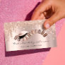 Makeup Artist Nails Glitter Drips Rose Lashes Business Card