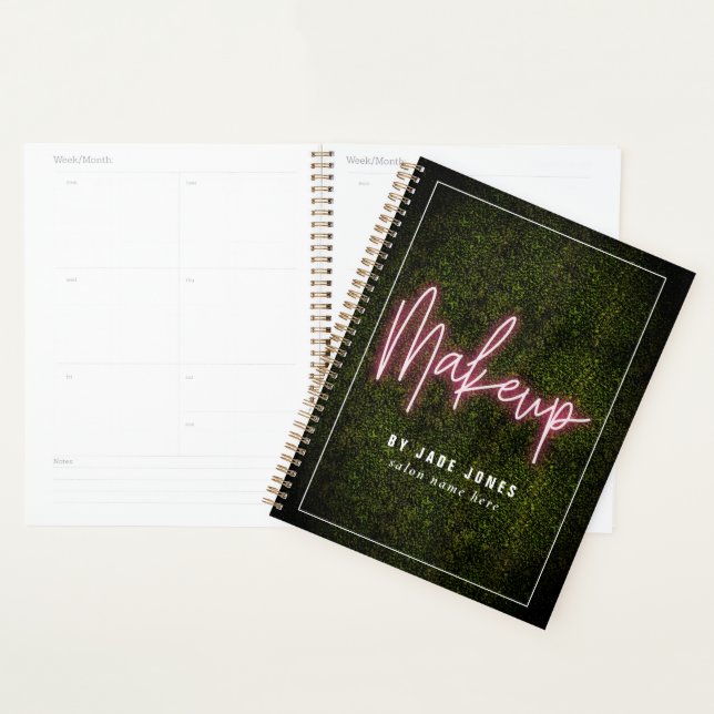 Makeup Artist Neon Boxwood Cosmetologist Planner (Display)