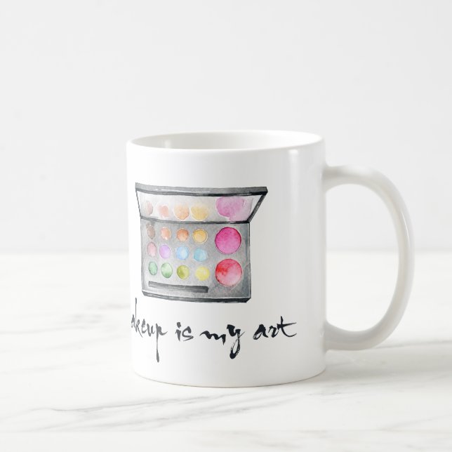 Makeup Artist Palette - "Makeup Is My Art" Quote Coffee Mug (Right)