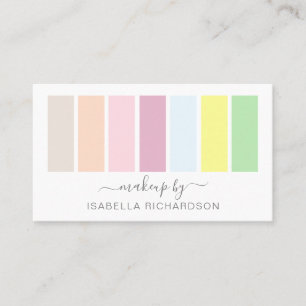 Makeup Artist Pastel Palette Eyeshadow Business Card