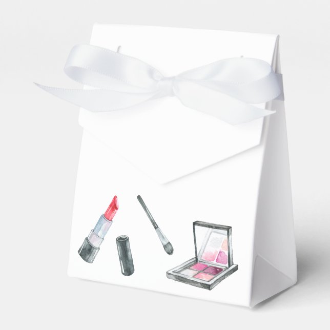 Makeup Artist Personalized Custom Art Favor Boxes (Front Side)