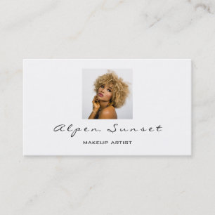 Makeup Artist Photo Black White Minimalism Business Card
