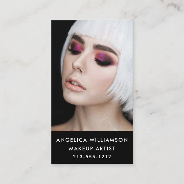 Makeup Artist Photo Business Card | Zazzle