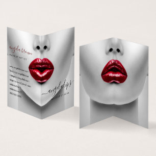 Makeup Artist Photo lipstick gloss Business Card