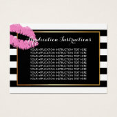 Makeup Artist Pink Lips Application Instructions (Front)