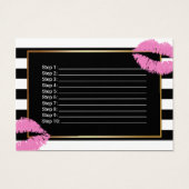 Makeup Artist Pink Lips Application Instructions (Back)
