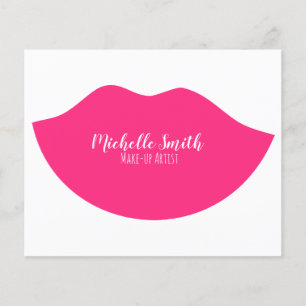 Makeup Artist Pink Lips Modern Chic Beauty Salon  Flyer