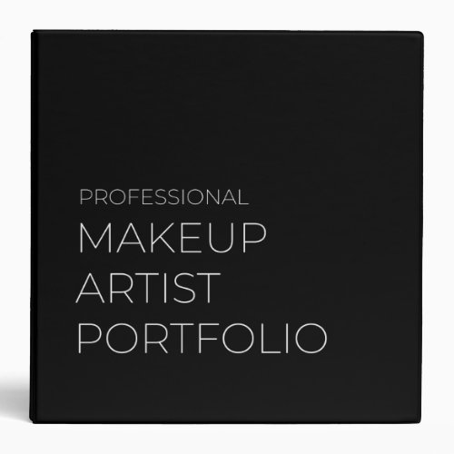 Makeup Artist Portfolio  3 Ring Binder