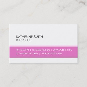 Makeup Artist Professional Elegant Pink And White Business Card by BusinessCardsProShop at Zazzle