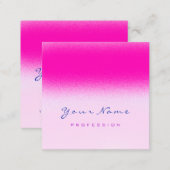 Makeup Artist Professional Eyeash Pink Fuchsia Square Business Card (Front/Back)