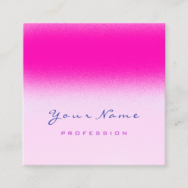Makeup Artist Professional Eyeash Pink Fuchsia Square Business Card (Front)