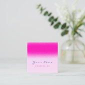Makeup Artist Professional Eyeash Pink Fuchsia Square Business Card (Standing Front)