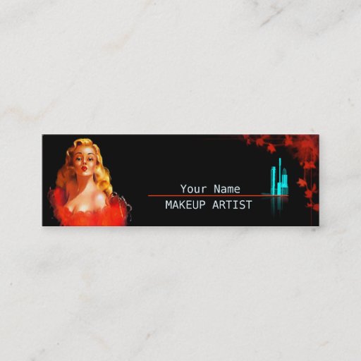 Customizable MakeUp Artist - profilecard Business Cards