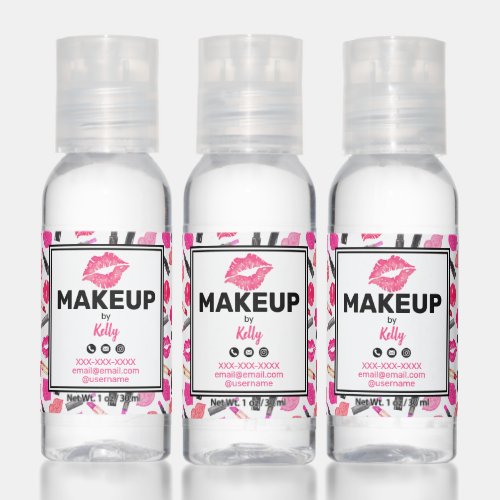 Makeup Artist Promotional Lipstick Lip Print Hand Sanitizer