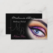 Makeup Artist Purple Blue Eye Business Card (Front/Back)