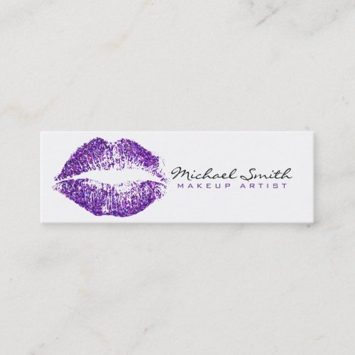 Makeup Artist Purple Lips 2 Mini Business Card