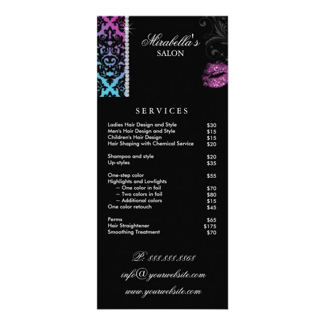 Makeup Artist Rack Card Cosmetology Bright (Front)