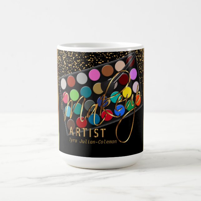 Makeup Artist Rainbow Colors Coffee Mug (Center)