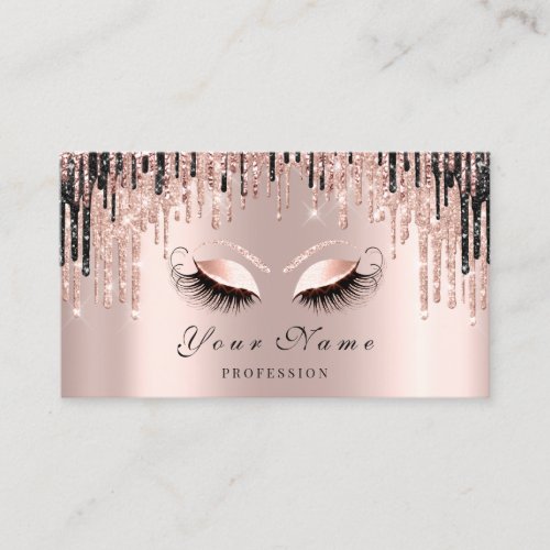 Makeup Artist Rose Drips Lips Eye Appointment Card