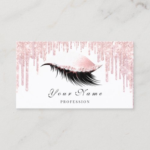 Makeup Artist Rose Eyelash Appointment Card VIP