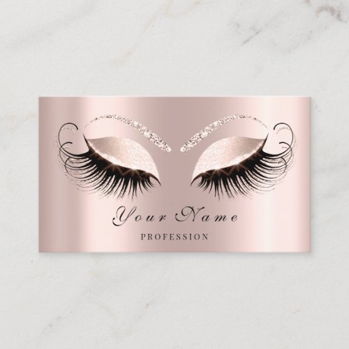 Makeup Artist Rose Eyelashes Appointment Card