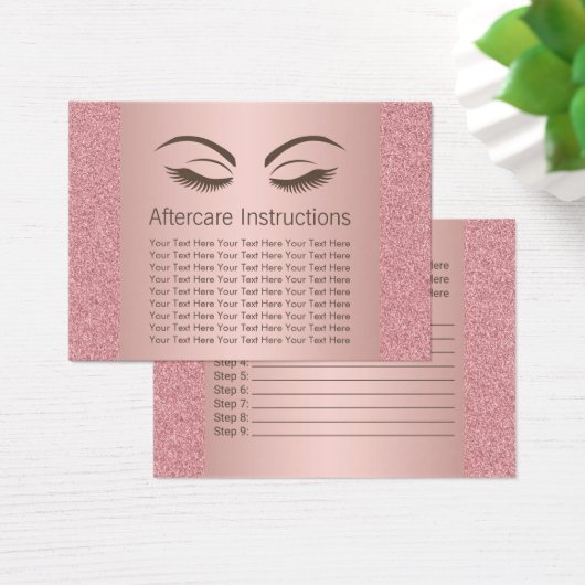 Makeup Artist Rose Gold Aftercare Instructions (Desk)