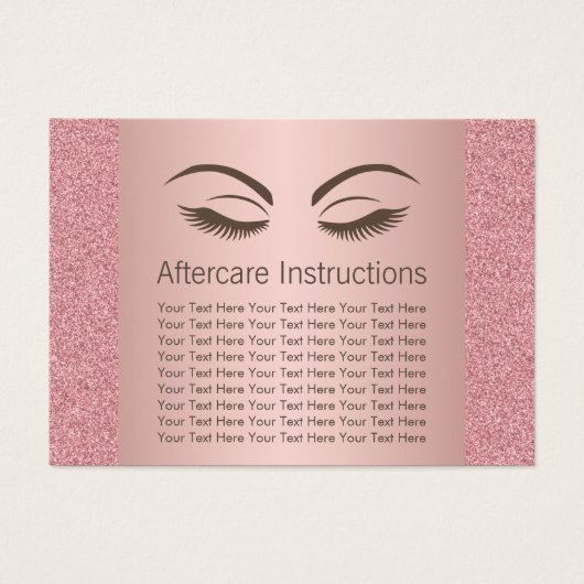 Makeup Artist Rose Gold Aftercare Instructions (Front)