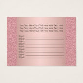 Makeup Artist Rose Gold Aftercare Instructions (Back)