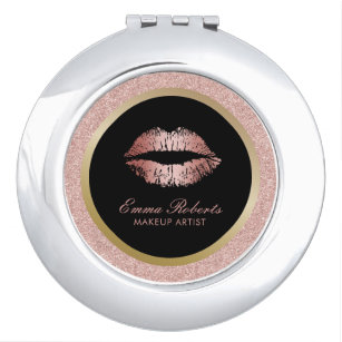 Rose Gold Compact Mirrors & Makeup Tools | Zazzle