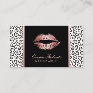 Makeup Artist Rose Gold Lips Leopard Appointment