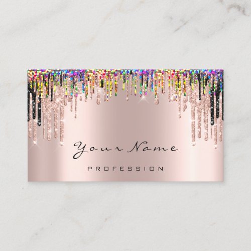 Makeup Artist Rose Holograph Appointment Card