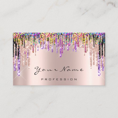 Makeup Artist Rose Holograph Appointment Card