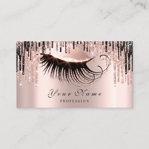 Makeup Artist Rose Spark Lips Eye Appointment Card
