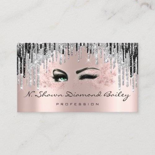 Makeup Artist Rose Spark Lips Wax Brows Drips Appointment Card