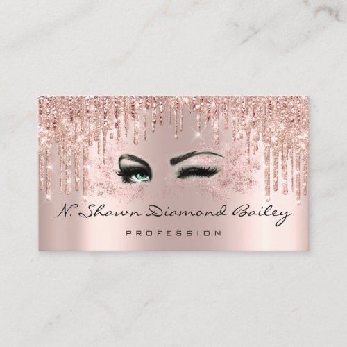Makeup Artist Rose Spark Lips Wax Brows Eyes Appointment Card