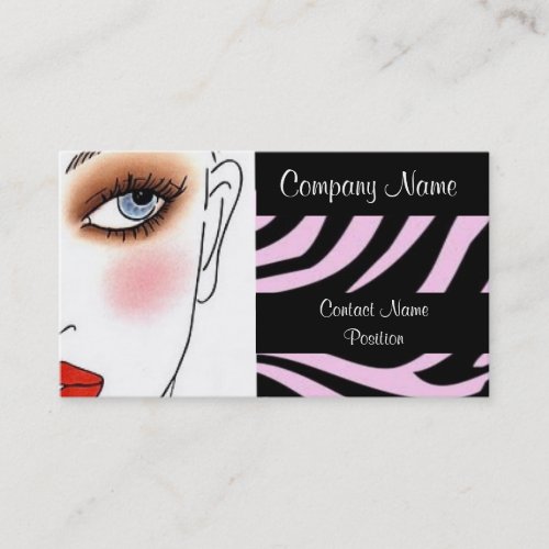 Makeup artist salon beauty business card