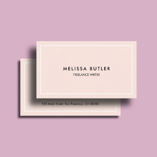 Makeup Artist Salon Luxury Minimal Pink Minimal Business Card