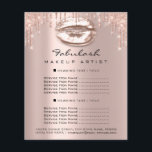 Makeup Artist Salon Pink Glitter Flyer Spark Kiss<br><div class="desc">florenceK luxury beauty salon colletion</div>
