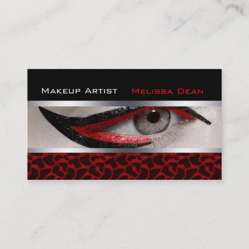Makeup Artist Salon Print Business Card