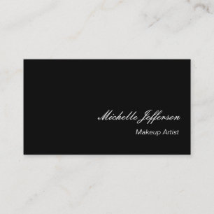 Makeup Artist Script Black Business Card